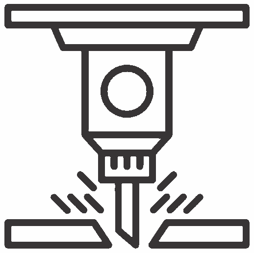 Ícono de personalización CNC representado por una router CNC